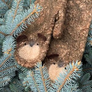 Варежки валяные «Мишки»